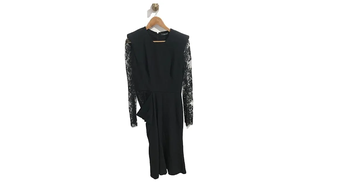 ALEXANDER MCQUEEN Vestidos T.Internacional XL Sintético Negro 