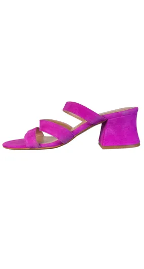 ANTHROPOLOGIE Sandalias Cuero Fucsia
