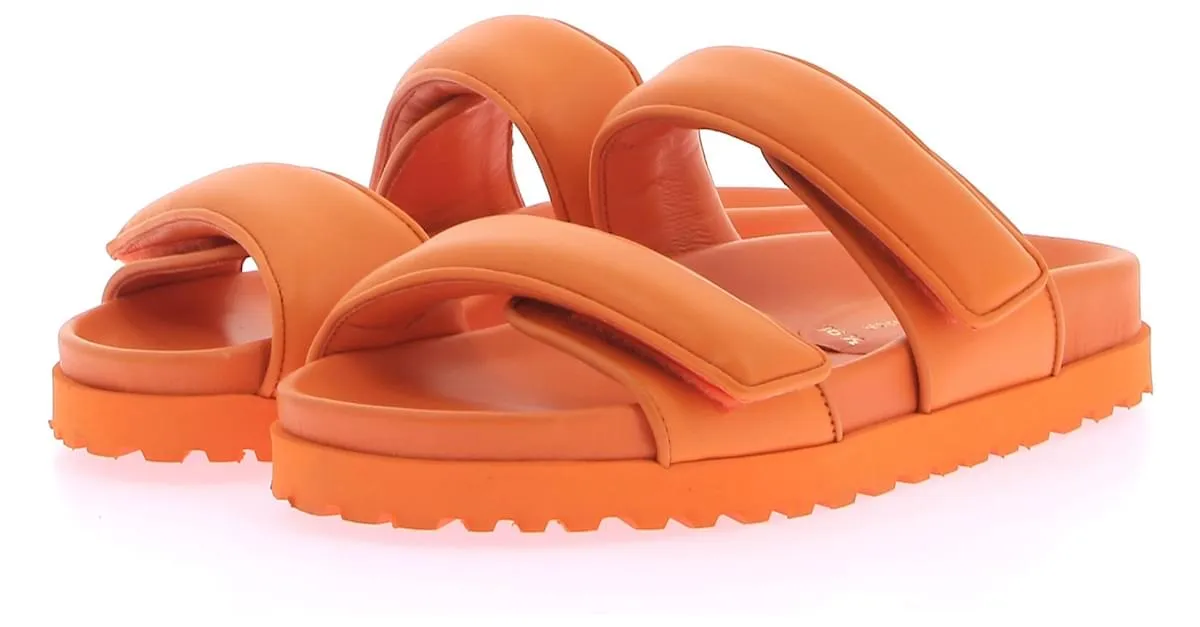 Autre Marque GIA X PERNILLE TEISBAEK Sandalias T.UE 36 Cuero Naranja 