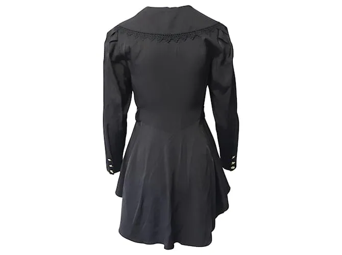 Autre Marque Minivestido con hombros acolchados Rotate Birger Christensen en rayón negro 