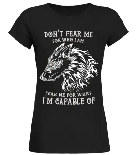 Battle wolf tattoo Camiseta cuello redondo Mujer