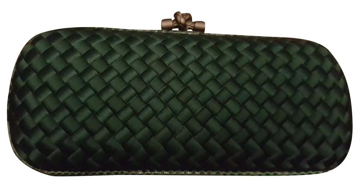 Bottega Veneta Embrague de nudo Verde oscuro 