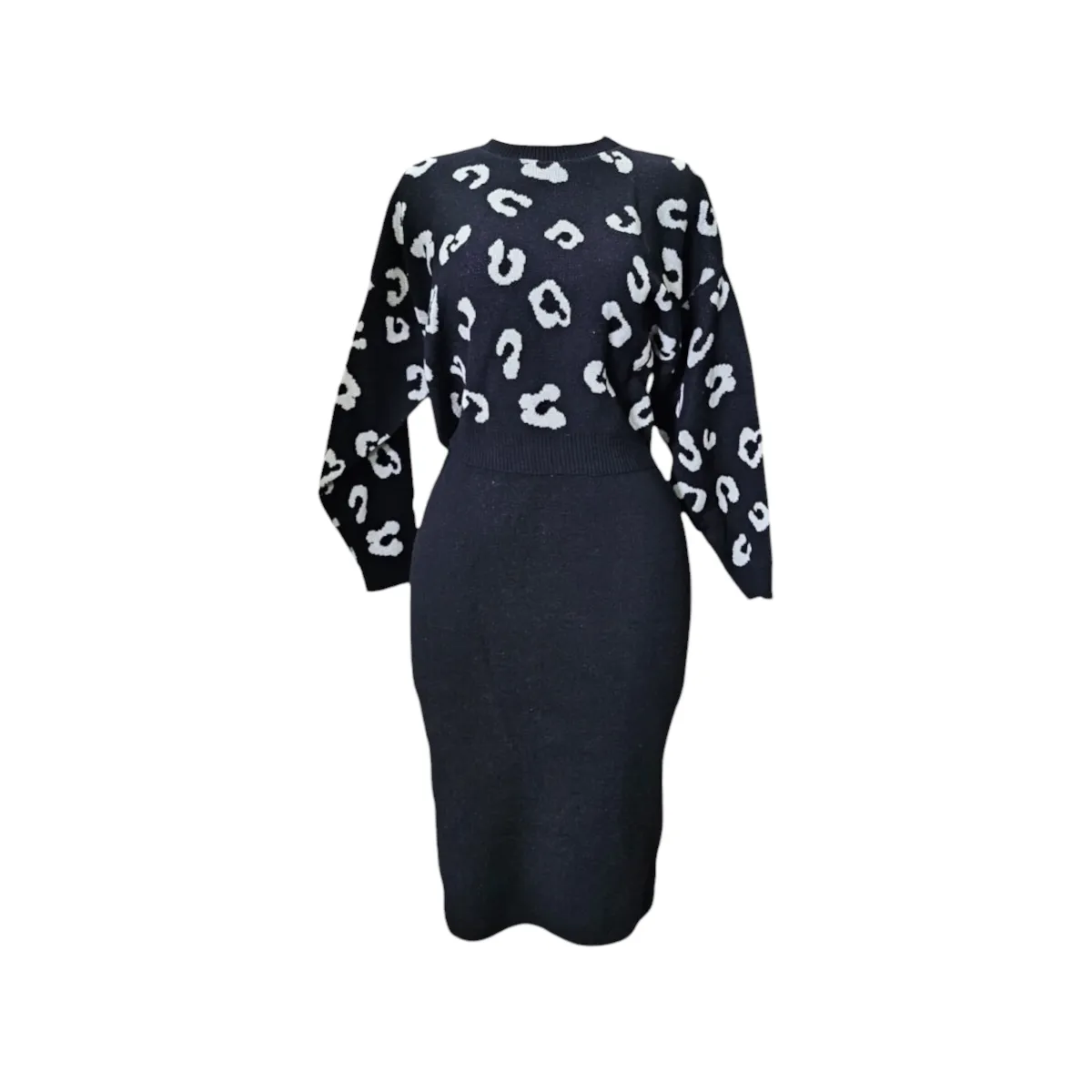 Conjunto De 2 Piezas Color Negro Vaquita Para Dama OM