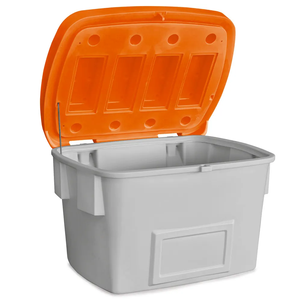 Contenedor granulados SB 700 en polietileno (PE), volumen 700 litros, tapa naranja