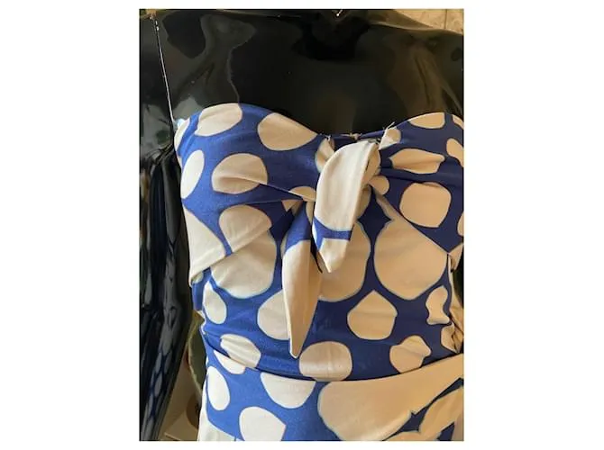 Diane Von Furstenberg Vestidos Azul Beige 