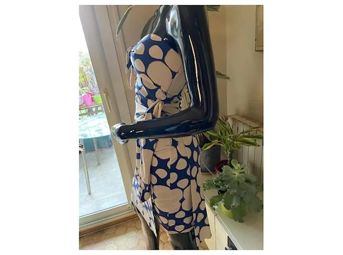Diane Von Furstenberg Vestidos Azul Beige 