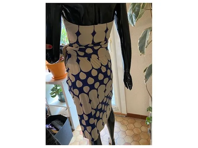 Diane Von Furstenberg Vestidos Azul Beige 