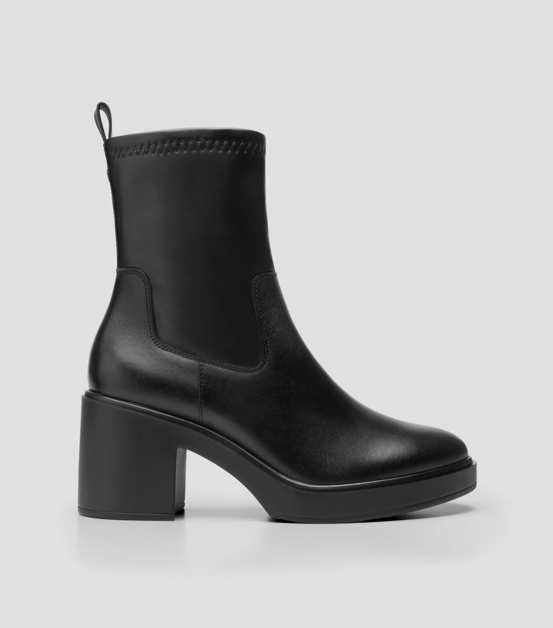 Flexi Botines Casuales Isbelle en piel con tacón medio ancho Mujer