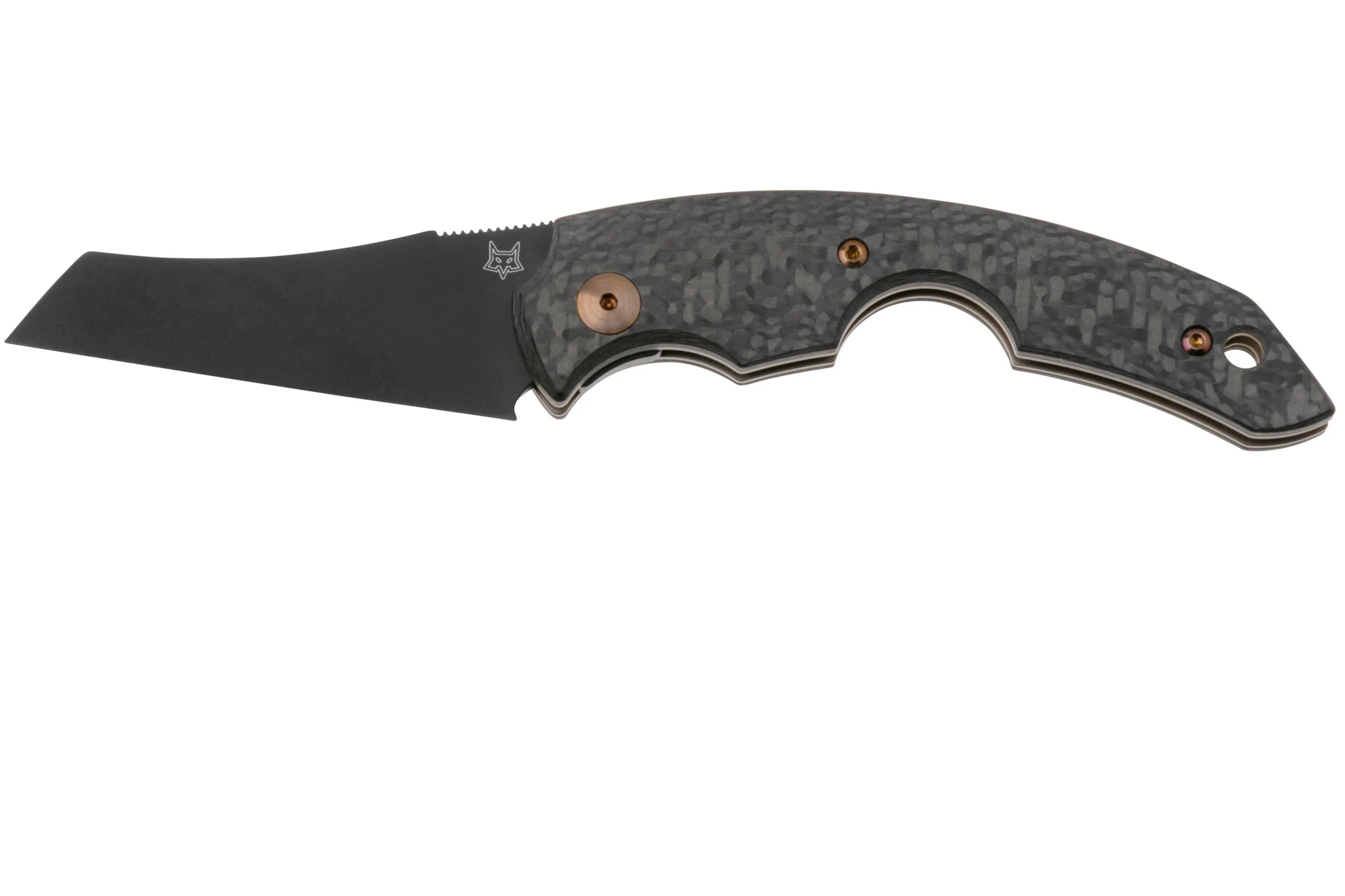 Fox Knives Virtus FX-541 CF, Black PVD Carbon Fiber, navaja cortapuros