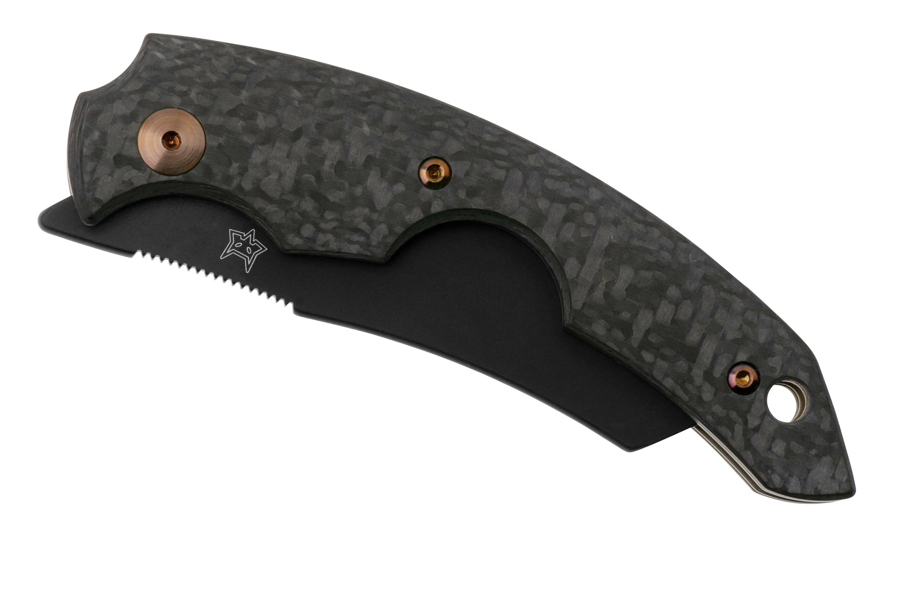 Fox Knives Virtus FX-541 CF, Black PVD Carbon Fiber, navaja cortapuros