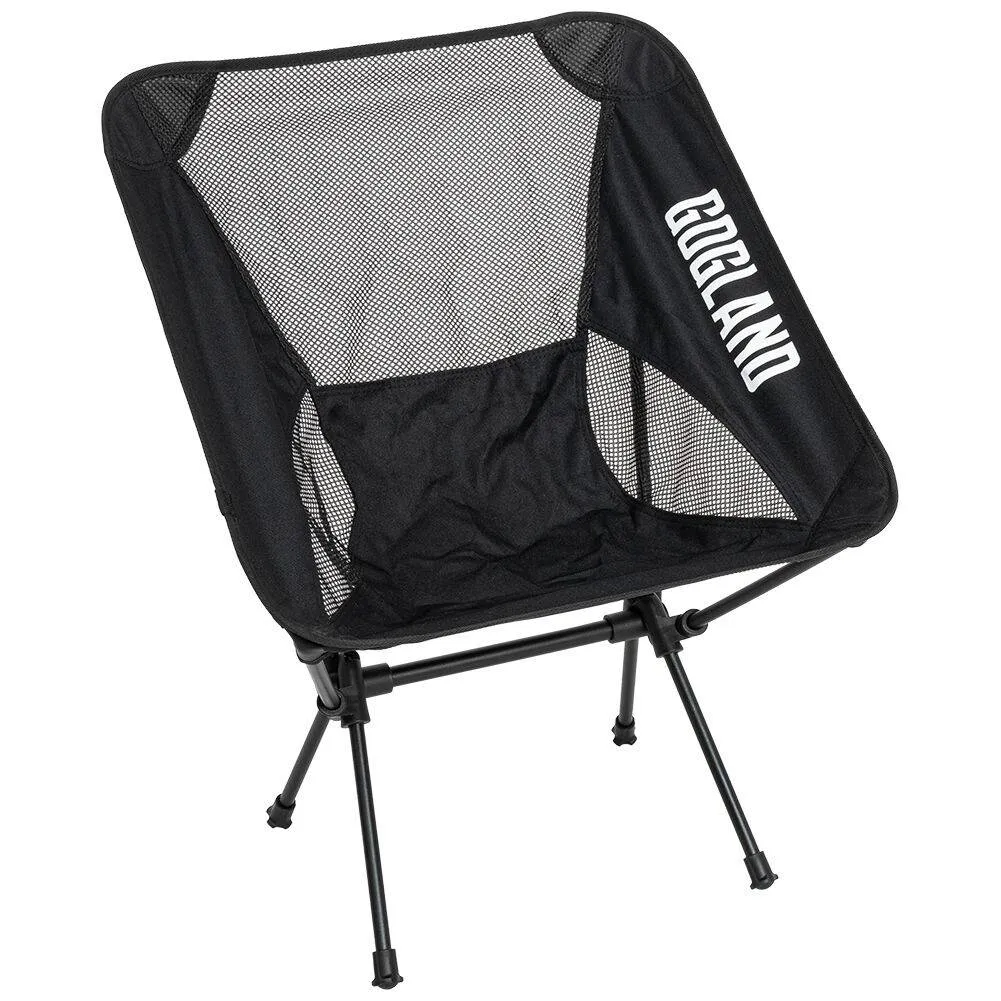 GOGLAND plegable Silla de camping Pack de 2 negro