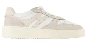 H630 Sneakers - Hogan - Blanco - Cuero Castaño Beige 