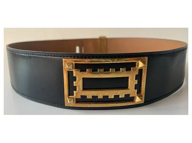 Hermès medor Negro Gold hardware 