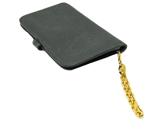 Monedero de cuero Togo verde oscuro Dogon de Hermès 