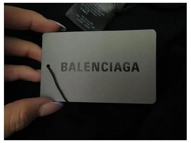 NUEVE SUDADERA BALENCIAGA CON CAPUCHA INTERNACIONAL 556146 46 XS NUEVA SUDADERA Negro 