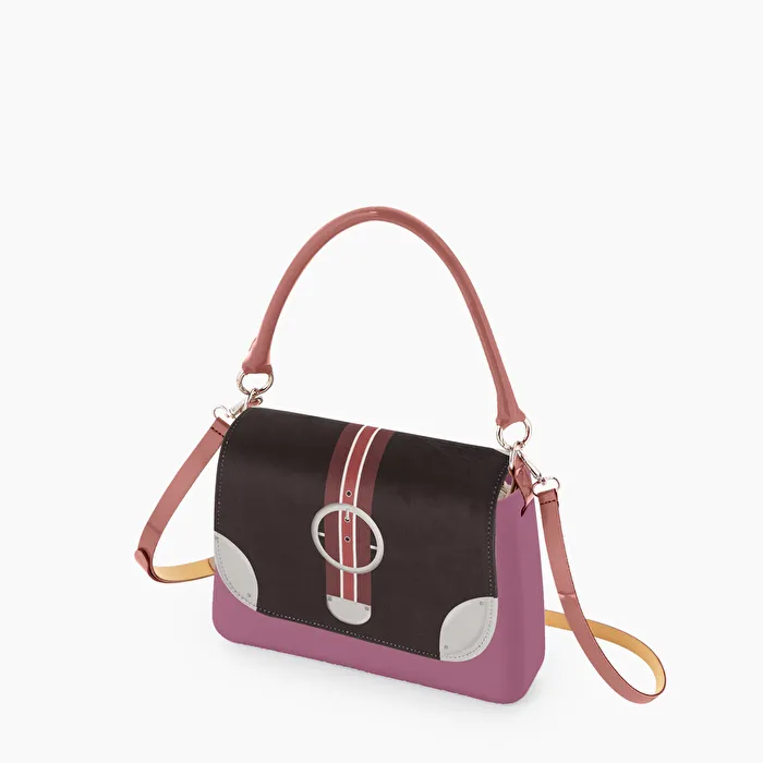 O bag glam cassis y negro