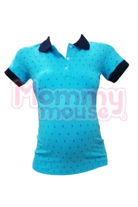 Playera maternidad tipo polo. Anclas