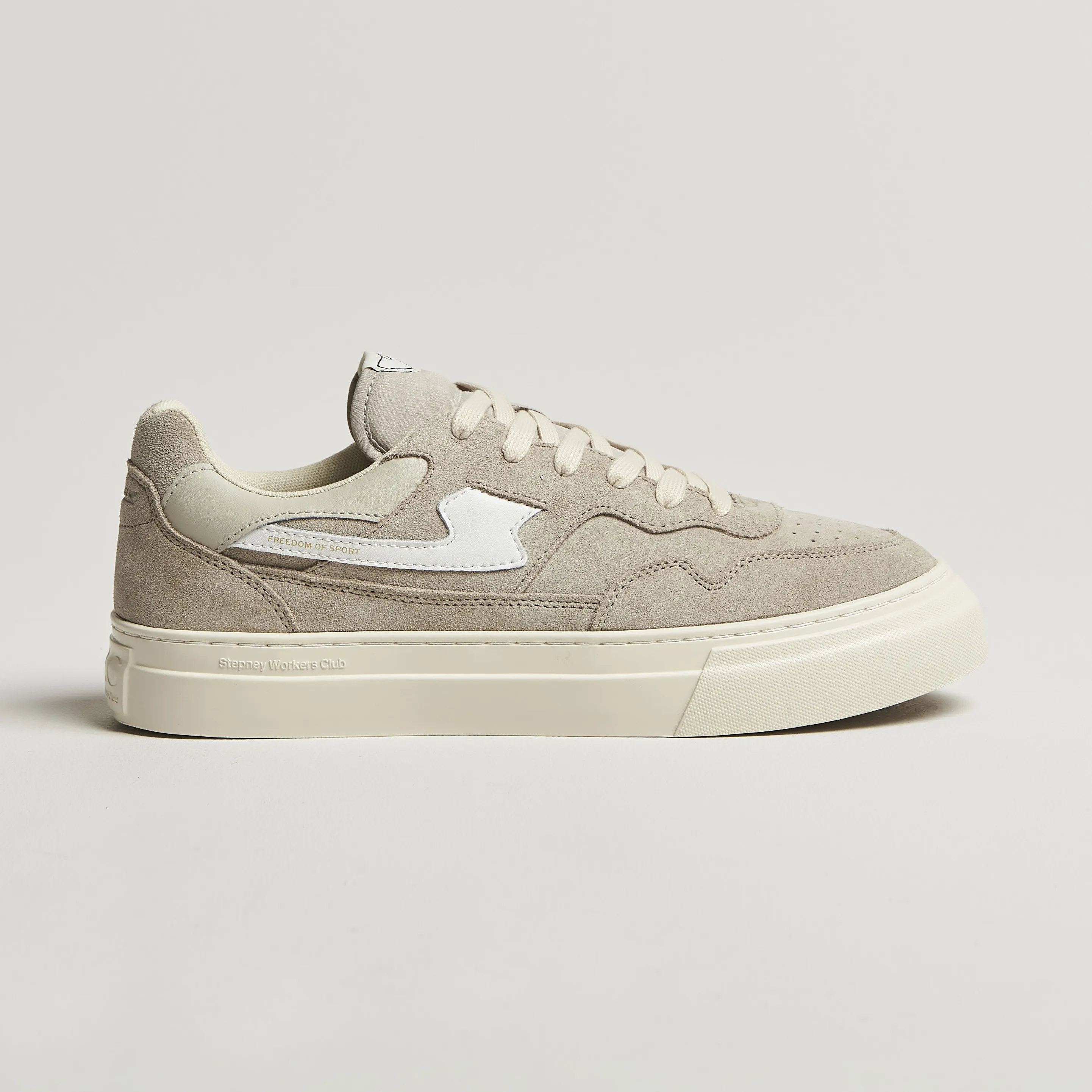 Stepney Workers Club Pearl S-Strike Suede Sneaker Lt Grey/White