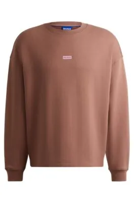 Sudadera de felpa de algodón con logo estampado