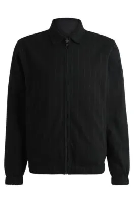 Sudadera Porsche x BOSS de algodón mercerizado con raya diplomática en jacquard