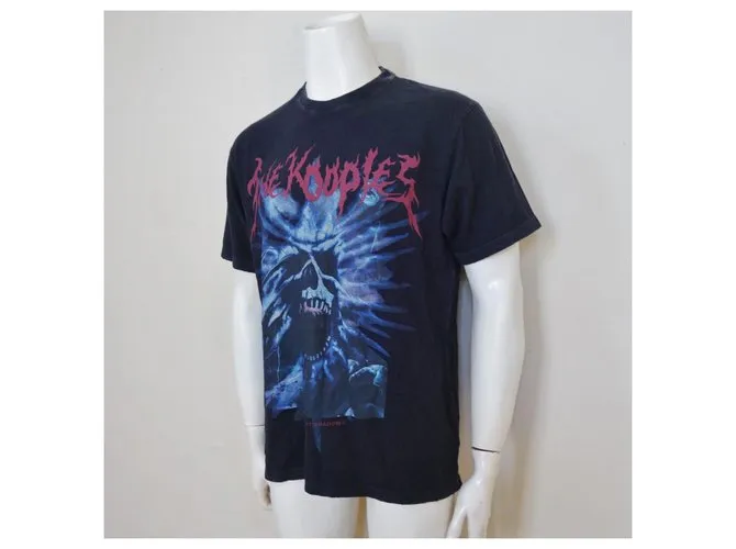 THE KOOPLES Hombres, Sombras Medianoche Negras, Camiseta envejecida Talla M MEDIO Negro 